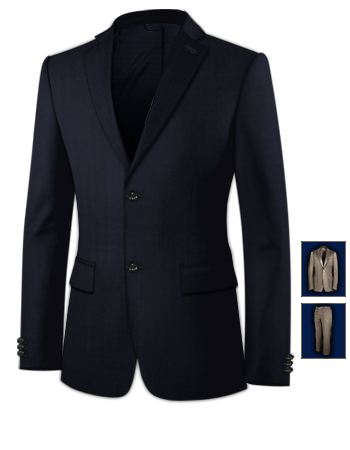 Mens Suits with 2 Buttons, Single Breasted